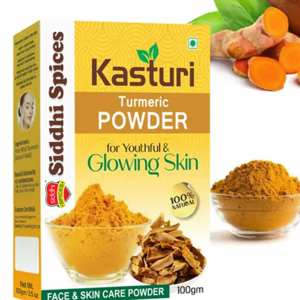 Kasturi Haldi Powder – 100g | Wild Turmeric for Face & Glowing Skin