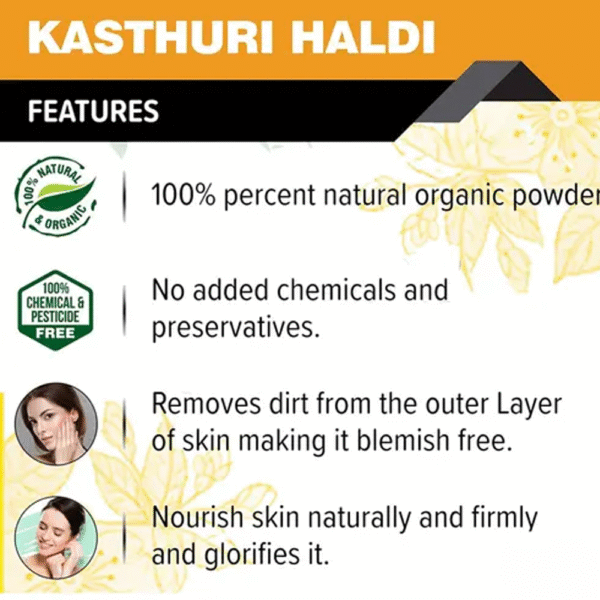 Kasturi Haldi Powder – 100g | Wild Turmeric for Face & Glowing Skin